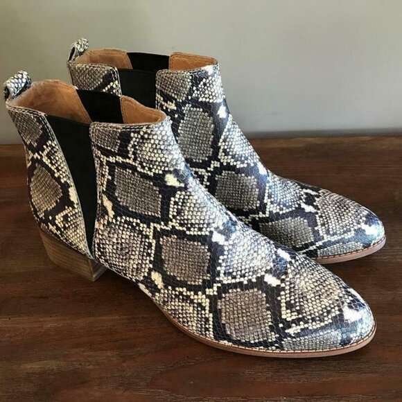 ! Madewell $198 The Carina Boot Snakeskin AE357 - Picture 2 of 5